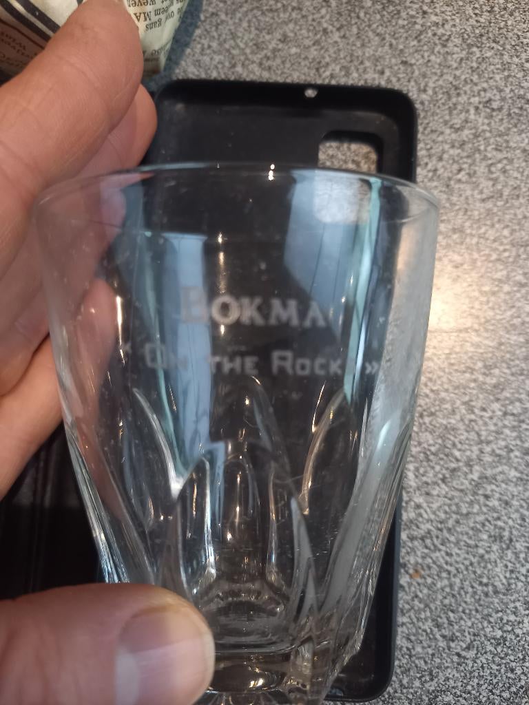 glazen Bokma on the rocks, Huis en Inrichting, Keuken | Servies, Ophalen of Verzenden, Zo goed als nieuw, Glas, Glas of Glazen