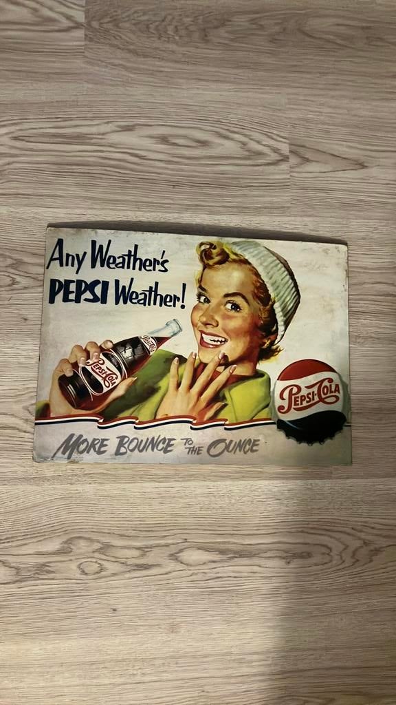 Assiette Pepsi, Enlèvement ou Envoi, Panneau publicitaire