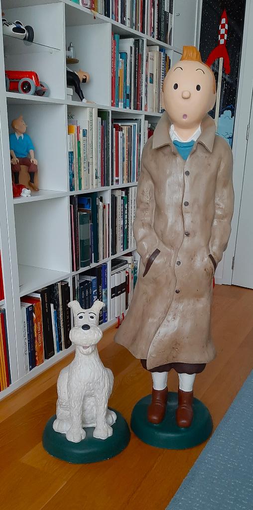 Grand Tintin et milou h.1.3m, Enlèvement, Tintin, Utilisé, Statue ou Figurine
