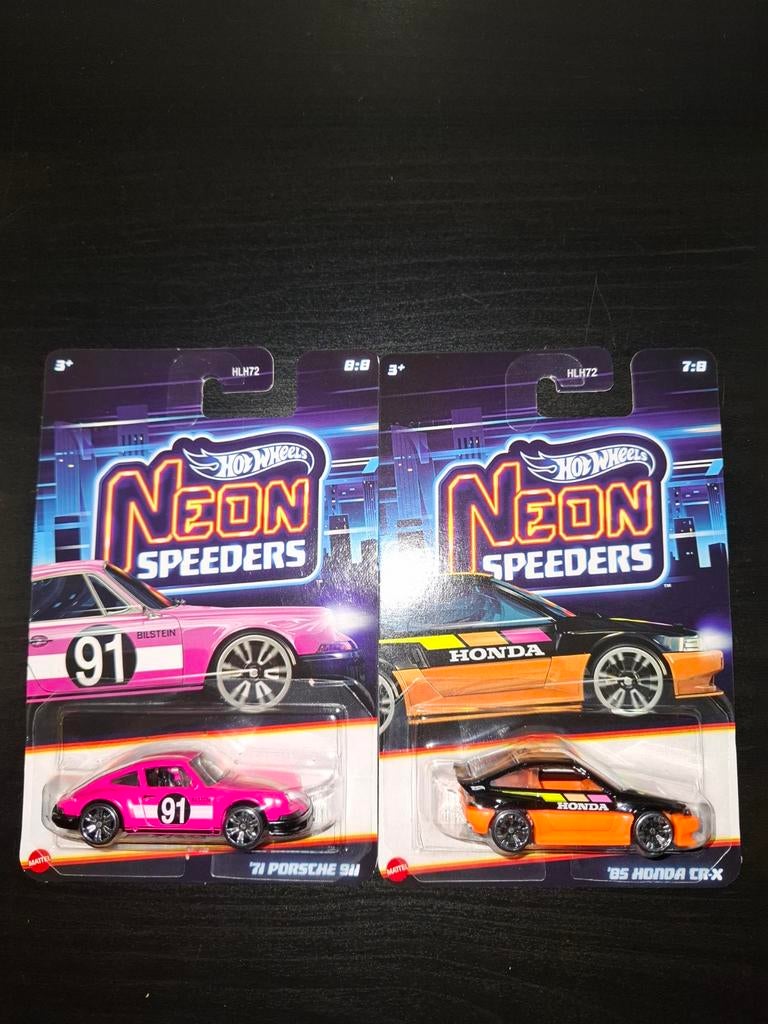Hot Wheels Silver Series Neon Speeders 2x Chase, Ophalen of Verzenden, Zo goed als nieuw, Auto
