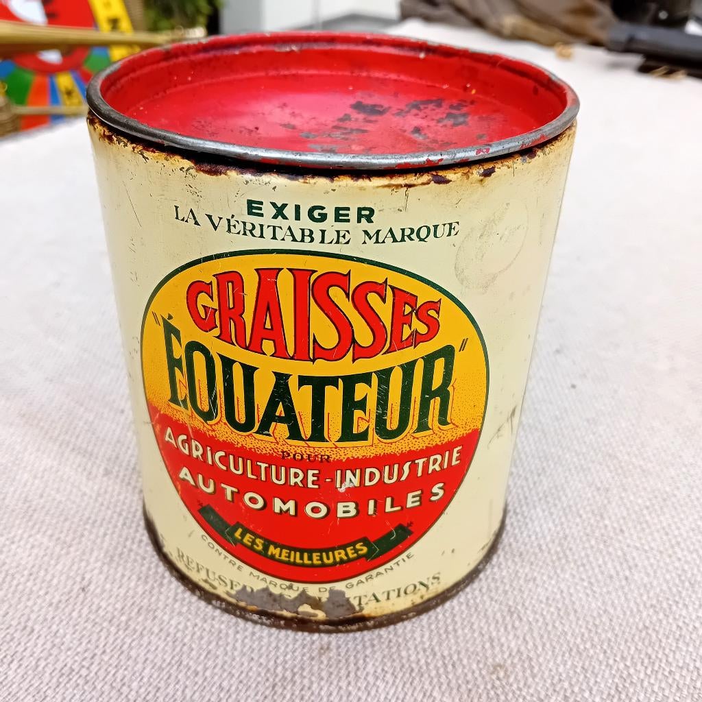 vintage blik vet auto EQUATEUR, Ophalen of Verzenden, Gebruikt