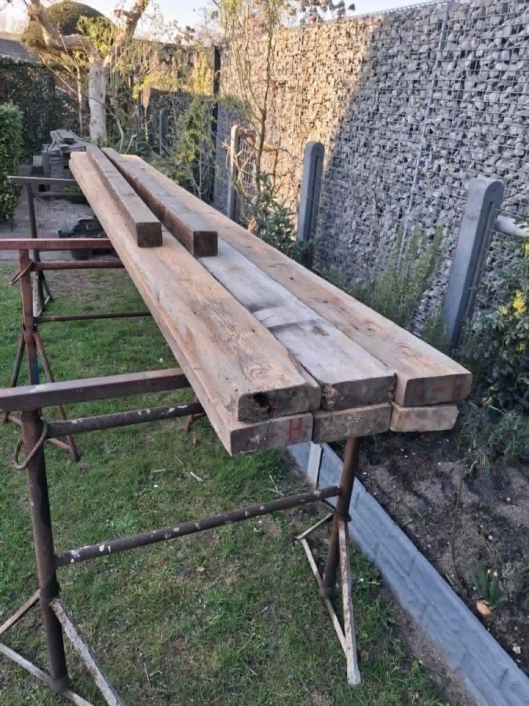 houten balken, Ophalen, Gebruikt
