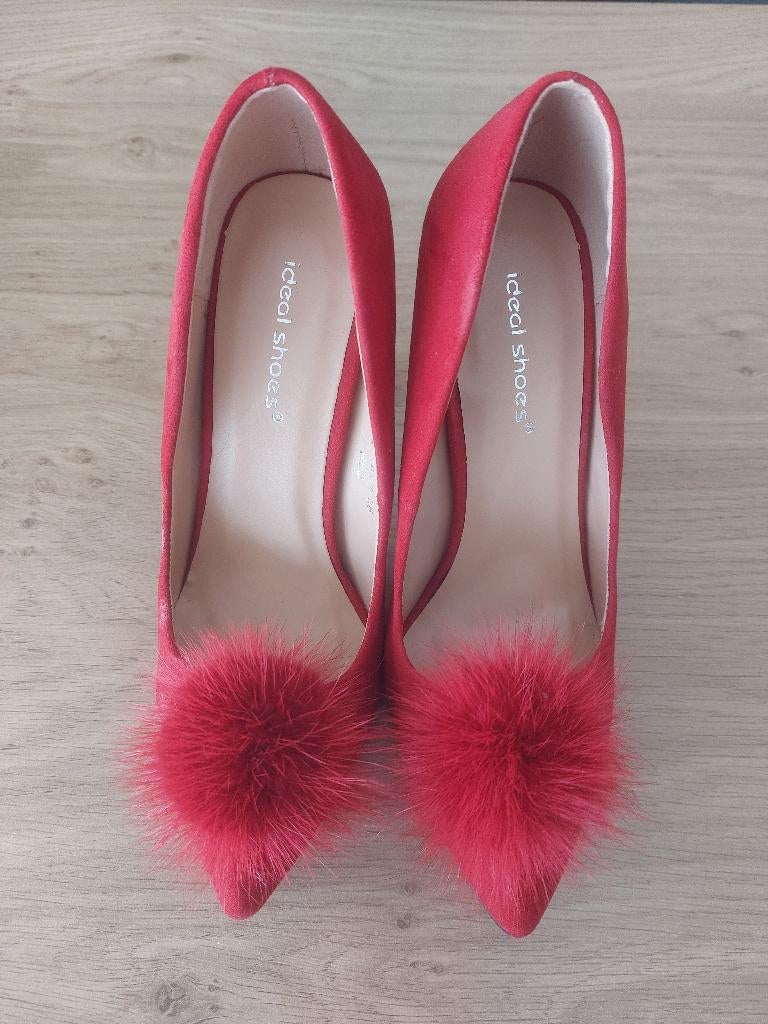 Rode pumps - maat 36., Pumps, Ideal Shoes, Ophalen of Verzenden, Zo goed als nieuw