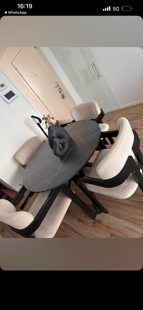 Salle a manger a vendre (chaises + table), Maison & Meubles, Enlèvement ou Envoi, Comme neuf