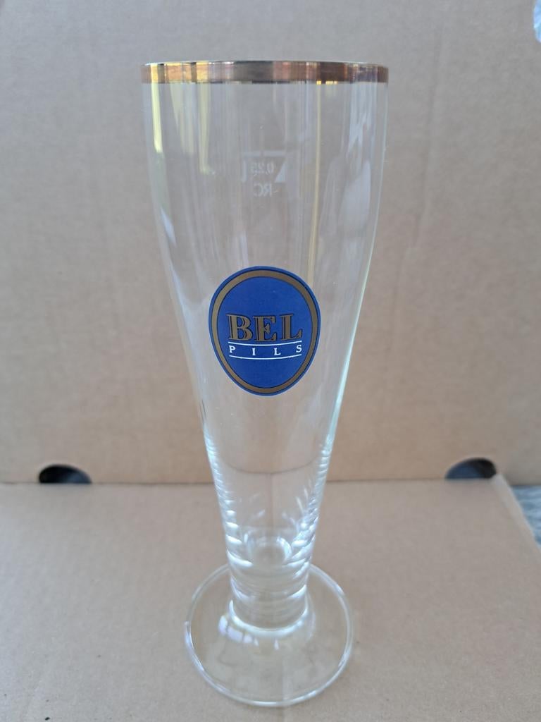 1 retro bierglas : BEL PILS, Verzamelen, Biermerken, Ophalen of Verzenden, Nieuw, Glas of Glazen, Overige merken