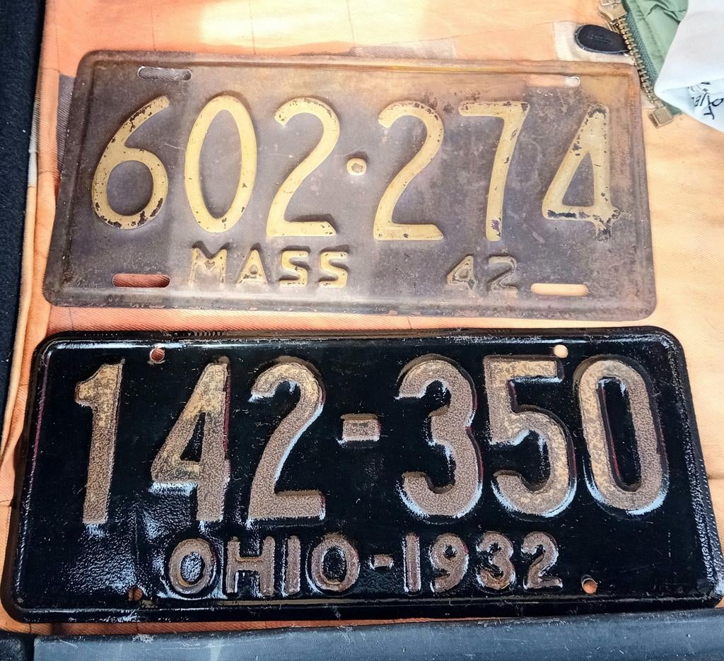 Ancienne plaque d'immatriculation américaine original
