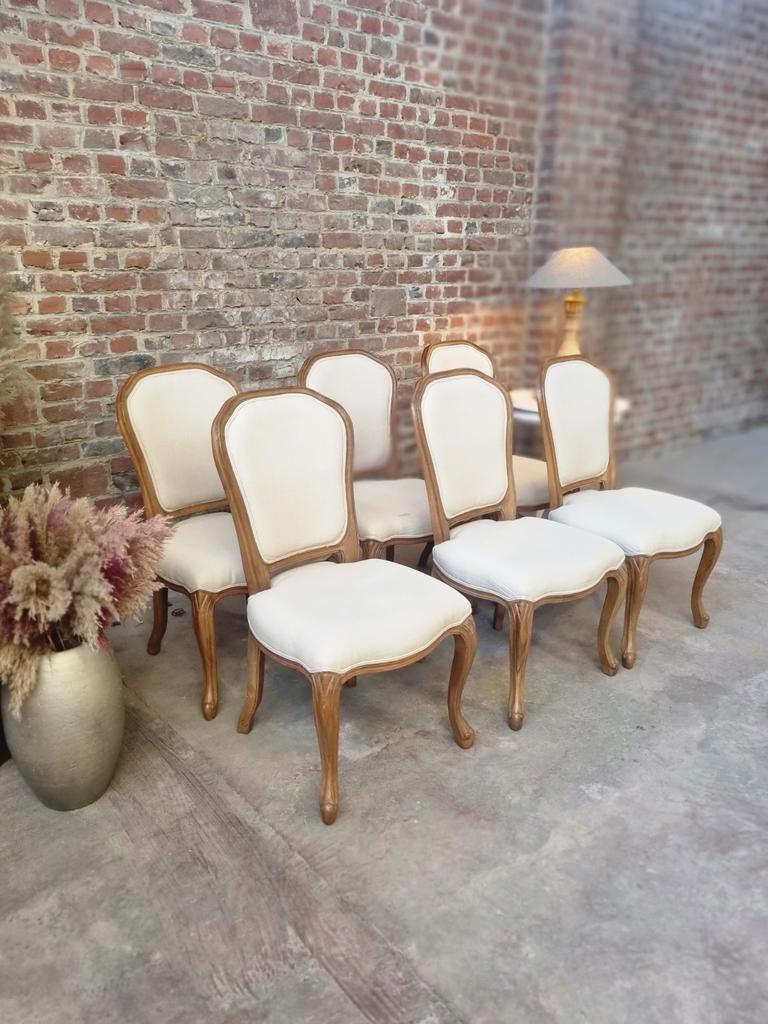 6x landelijk eiken stoelen art:86/26.2, Ophalen, Overige kleuren, Belgie, Belgie