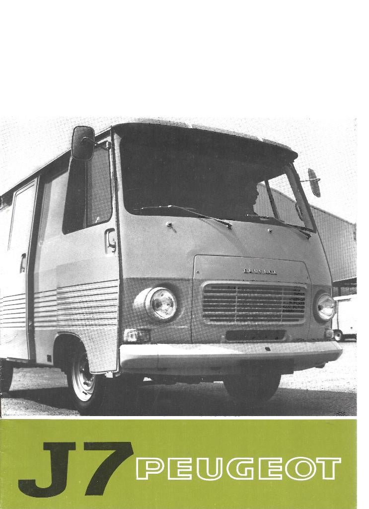 PEUGEOT J7, Livres, Autos | Brochures & Magazines, Enlèvement ou Envoi, Comme neuf, Peugeot