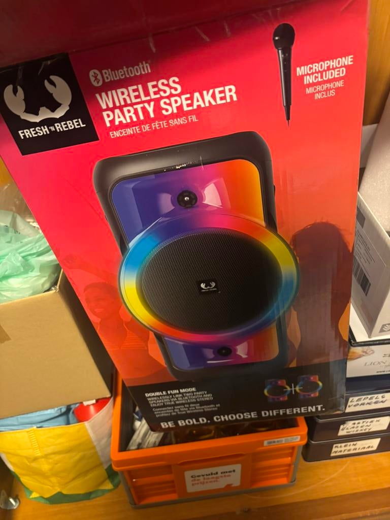 Party speaker Fresh n rebel, Audio, Tv en Foto, Karaoke-apparatuur, Ophalen, Nieuw, Overige typen
