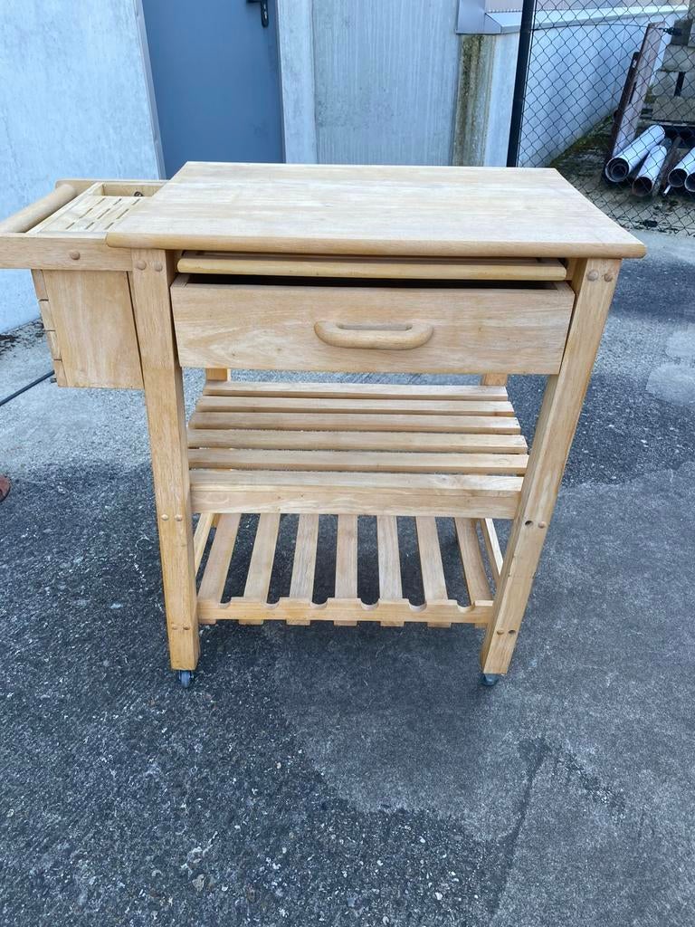 Chariot de cuisine/bloc de boucherie, Maison & Meubles, Enlèvement, Comme neuf