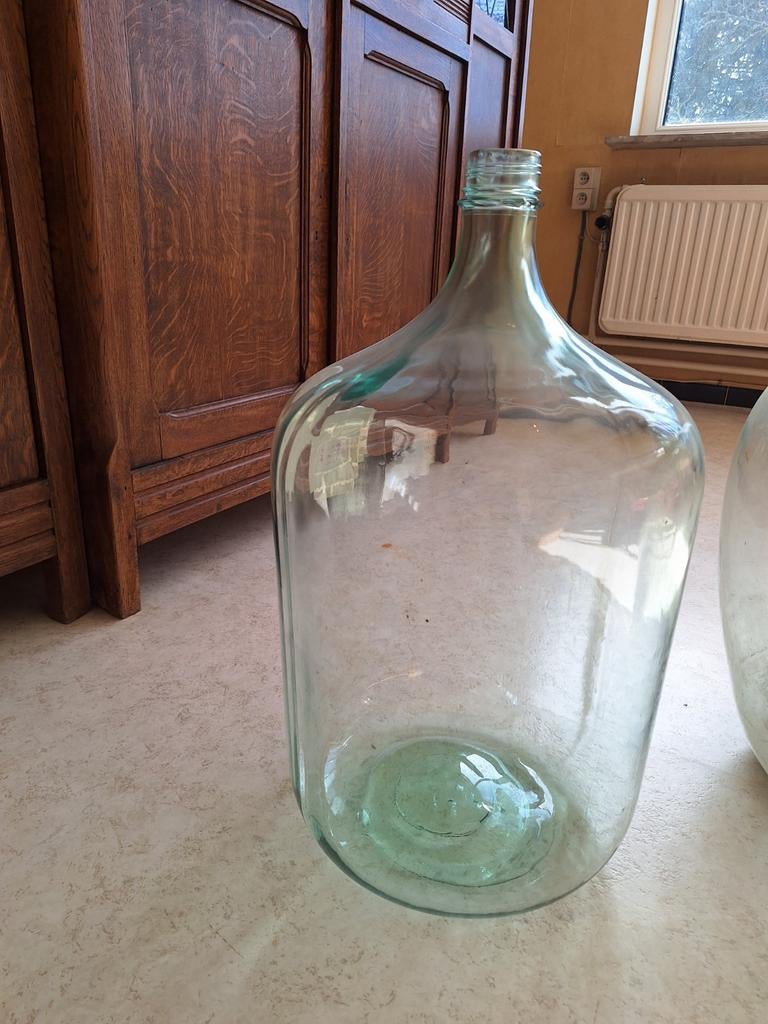 2 dame jeanne grote 60cm hoog 45diameter,kleine 53 h,30 di, Enlèvement