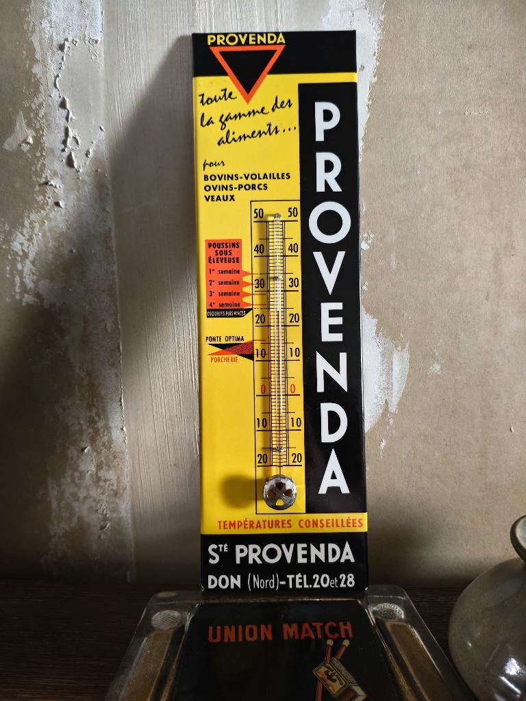 Oude thermometer GLACOIDE PROVENDA, Collections, Marques & Objets publicitaires, Enlèvement ou Envoi, Comme neuf, Panneau publicitaire