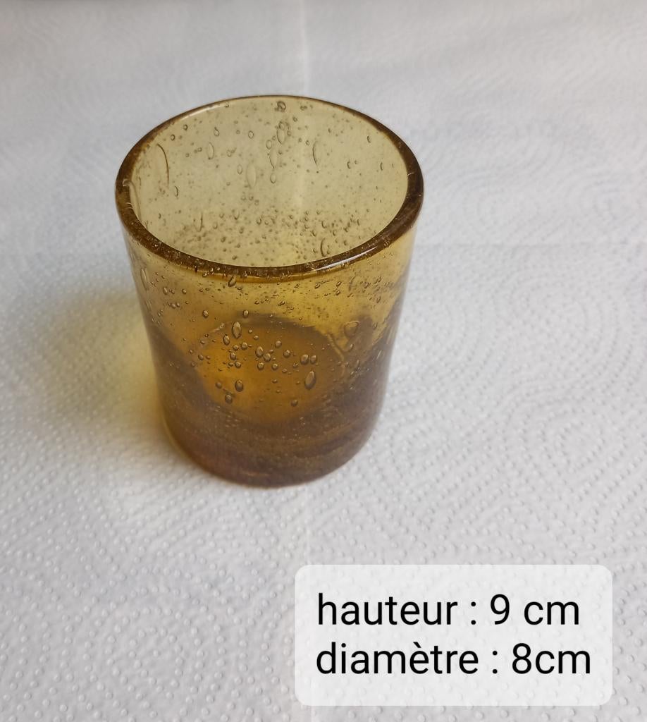 Verre Ambré (Bullé) / Verre Transparent (Craquelé), Antiquités & Art, Enlèvement