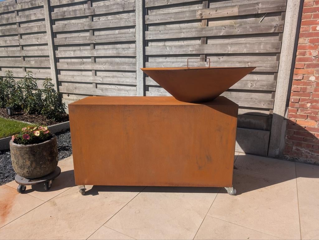 Cortenstalen BBQ - full option - Duitse Topkwaliteit - Nieuw, Ophalen, Tuin