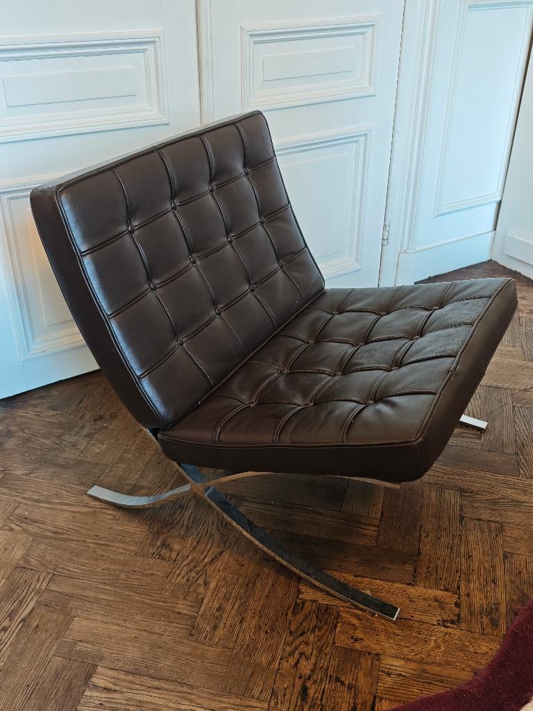 Fauteuil Barcelona cuir marron, Enlèvement