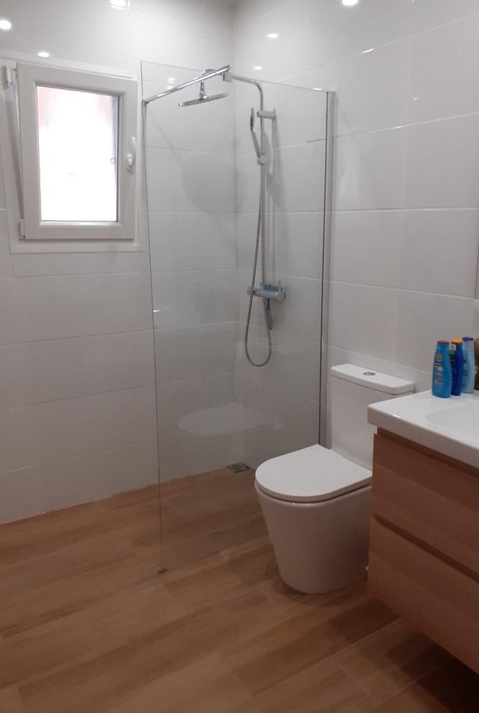 PAROI DOUCHE ITALIENNE 90X200 AVEC ATTACHES, Enlèvement, Utilisé, Inox, Douche