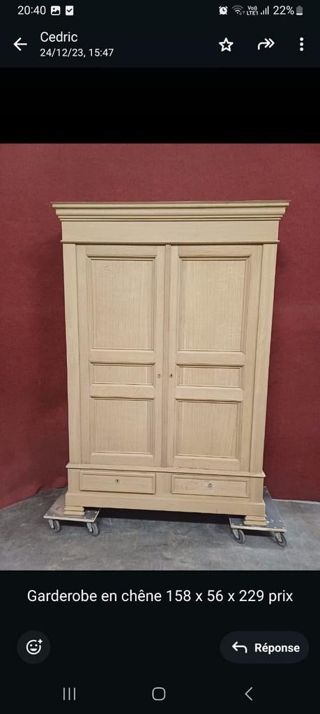 Garderobe en chêne aerogommer, Enlèvement, Chêne