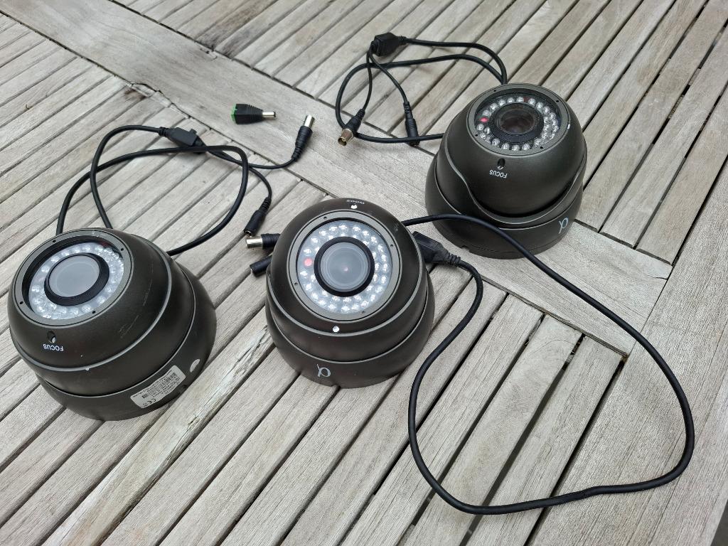 3  Alpha Image AMD1G-E bewakingscamera's buiten + nacht, Ophalen of Verzenden, Gebruikt, Buitencamera