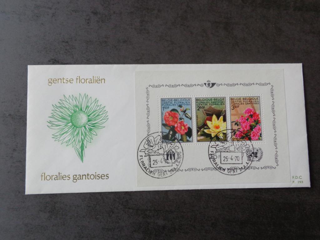 FDC du bloc 47 de 1970 : Floralies gantoises, Timbres & Monnaies, Enlèvement