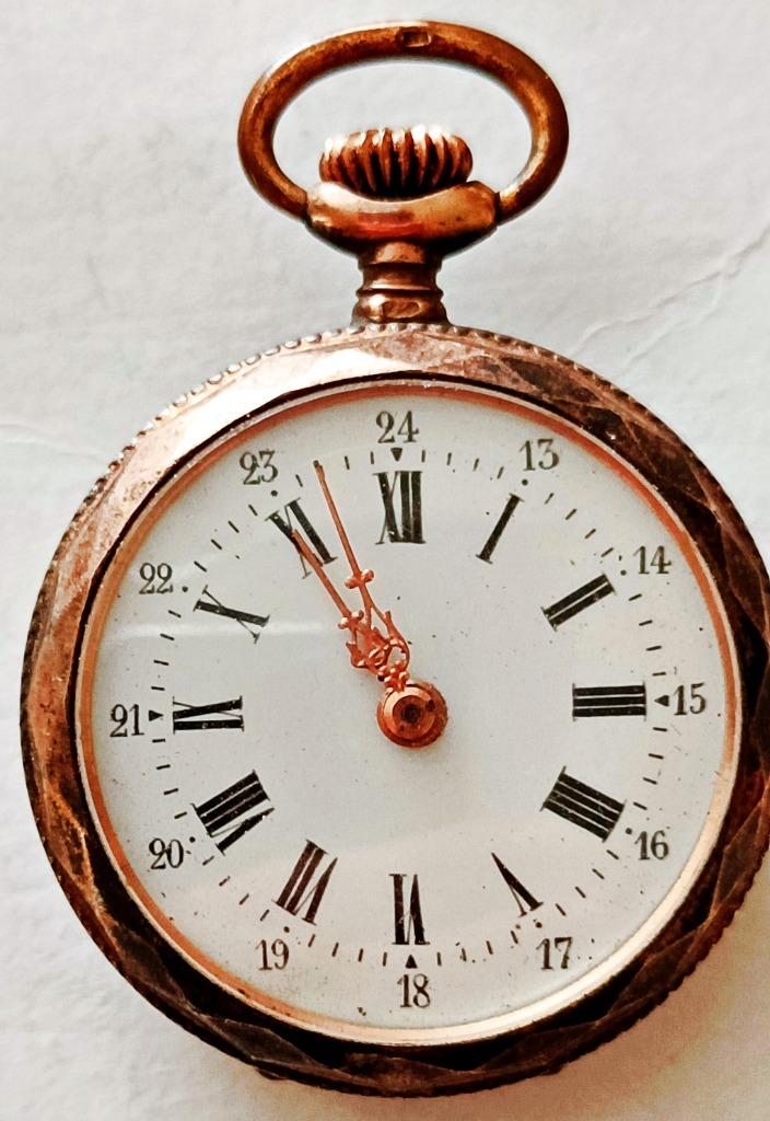 Montre de poche dame argent galonné, diamanté, à réparer, Collections, Enlèvement ou Envoi, Utilisé