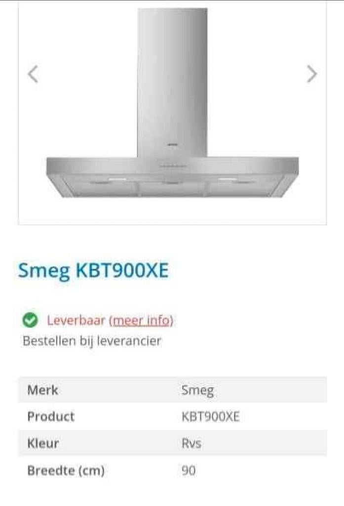 Smeg dampkap nieuw, Elektronische apparatuur, Afzuigkappen, Ophalen