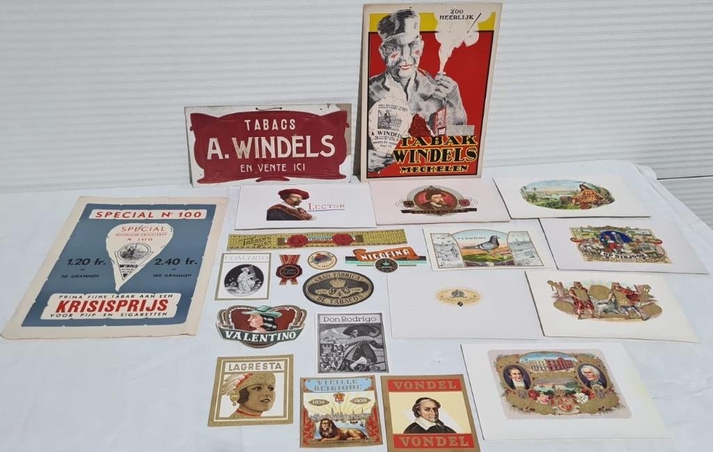 Windels Mechelen, tabak , sigaren, publiciteit, Verzamelen, Ophalen of Verzenden, Gebruikt, Overige typen
