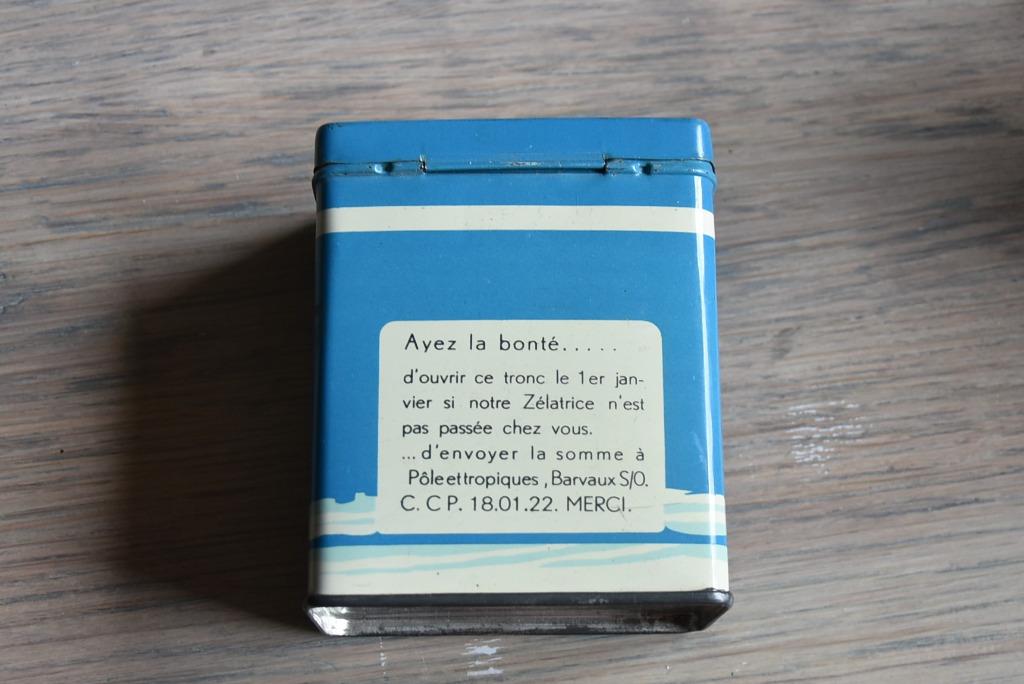 blik collectebus spaarpot vintage, Verzamelen, Blikken, Ophalen of Verzenden