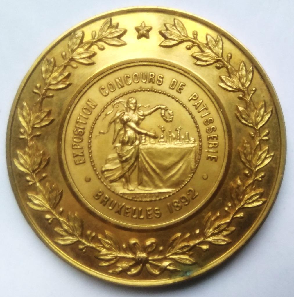 medaille 1892 FISCH Brussel concours patisserie, Ophalen of Verzenden, Overige materialen
