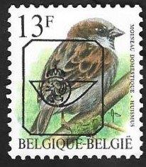 1 Postzegel België 1994 Vogels Huismus [voorafstempeling], Enlèvement ou Envoi, Affranchi, Oblitération 1er jour, Autre