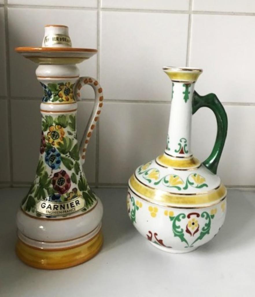 Kruik Kandelaar likeur vintage Garnier😍💑🎁🤗👌, Ophalen of Verzenden