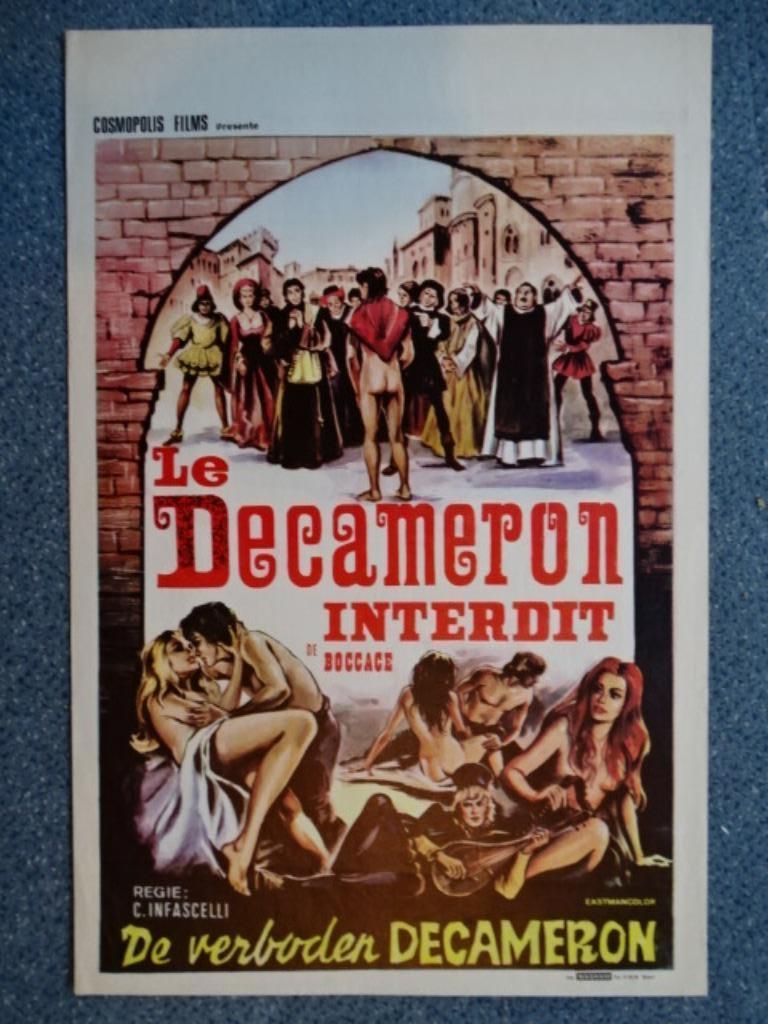 Originele poster voor de film „The Forbidden Decameron” 1972, Verzamelen, Posters, Gebruikt, Film en Tv, A1 t/m A3, Rechthoekig Staand