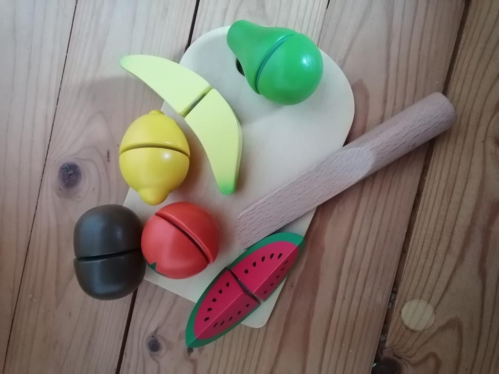 Playing Kids set houten fruit keukenset kookset, Kinderen en Baby's, Ophalen