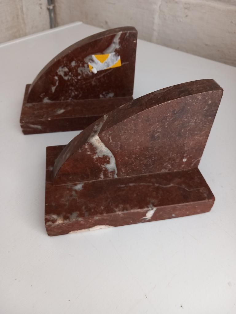 Paire de serre-livres en marbre, parfait état., Enlèvement ou Envoi, Comme neuf