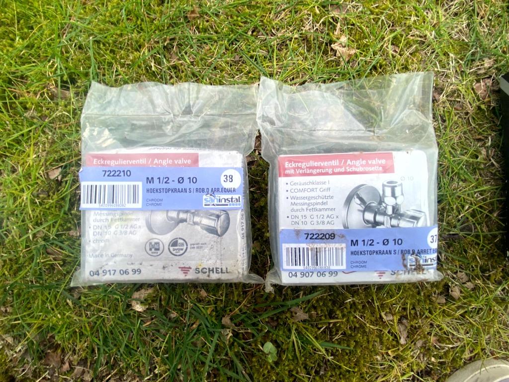 Robinet équerre de réglage SCHELL, Enlèvement, Neuf, Chrome, Robinet