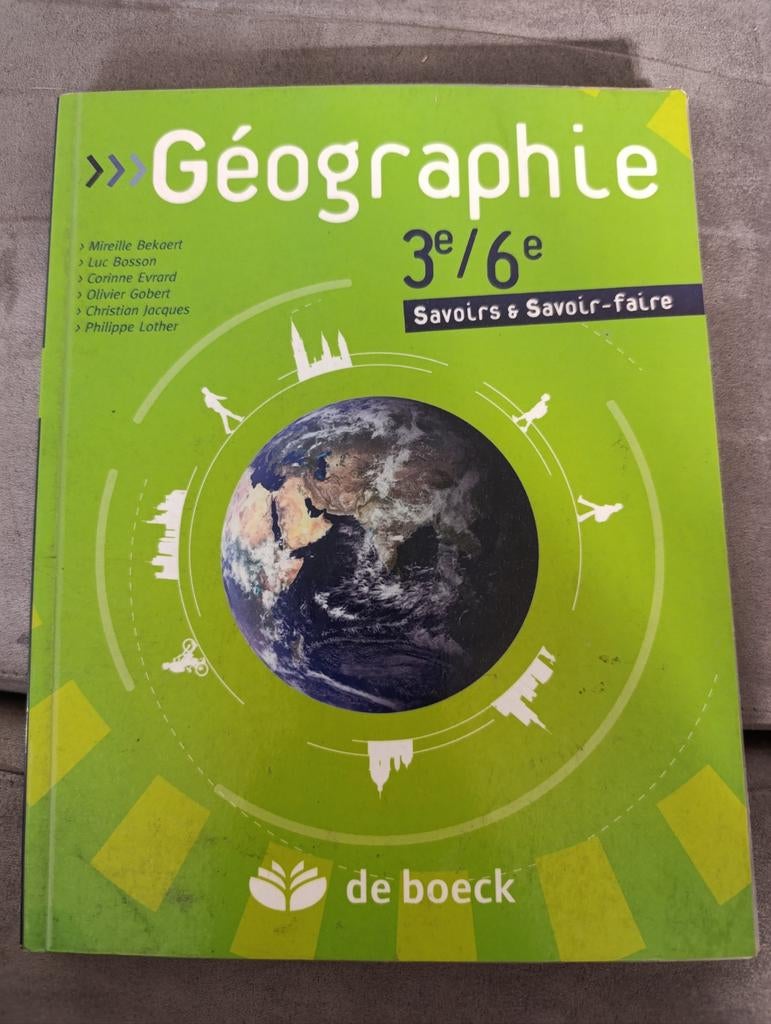 Livre géographie 3/6, Livres, Livres scolaires, Enlèvement, Utilisé, Géographie
