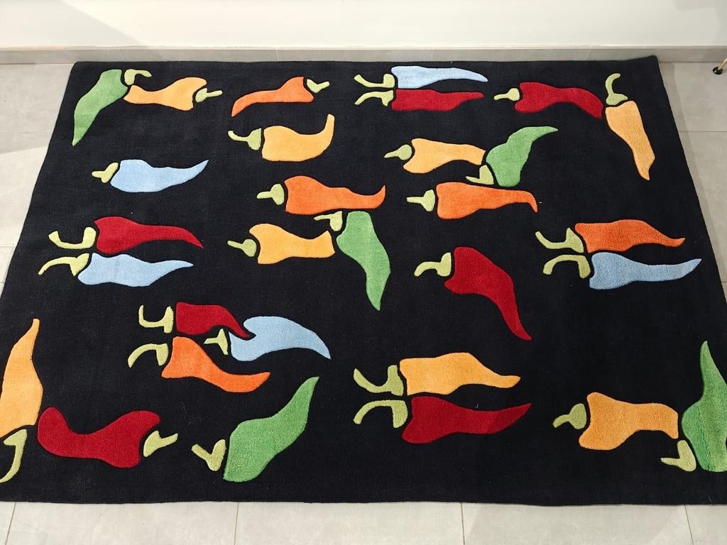 Cow parade peppers tapijt , 230 x 160 cm , nieuw , cowparade, Ophalen, Overige kleuren, 150 tot 200 cm, Space age , retro ,