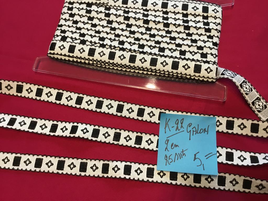 Galon katoen 2 cm zwart/wit, haspel 25 meter voor 5,00, Hobby en Vrije tijd, Ophalen of Verzenden, Zo goed als nieuw