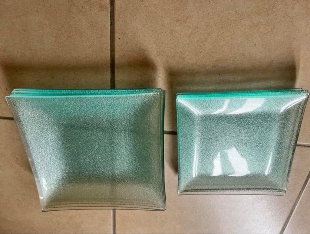 Assiettes en verre, Maison & Meubles, Enlèvement, Comme neuf, Verre, Assiettes(s)