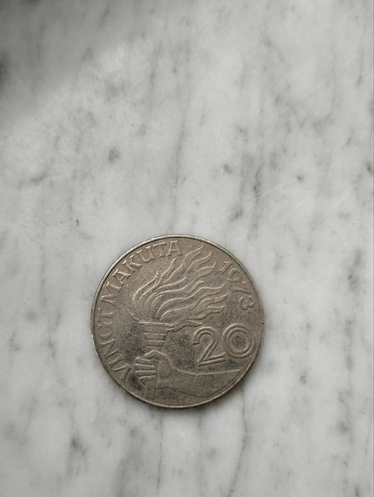 Vingt Makuta, 1973, Banque Du Zatre, Enlèvement ou Envoi