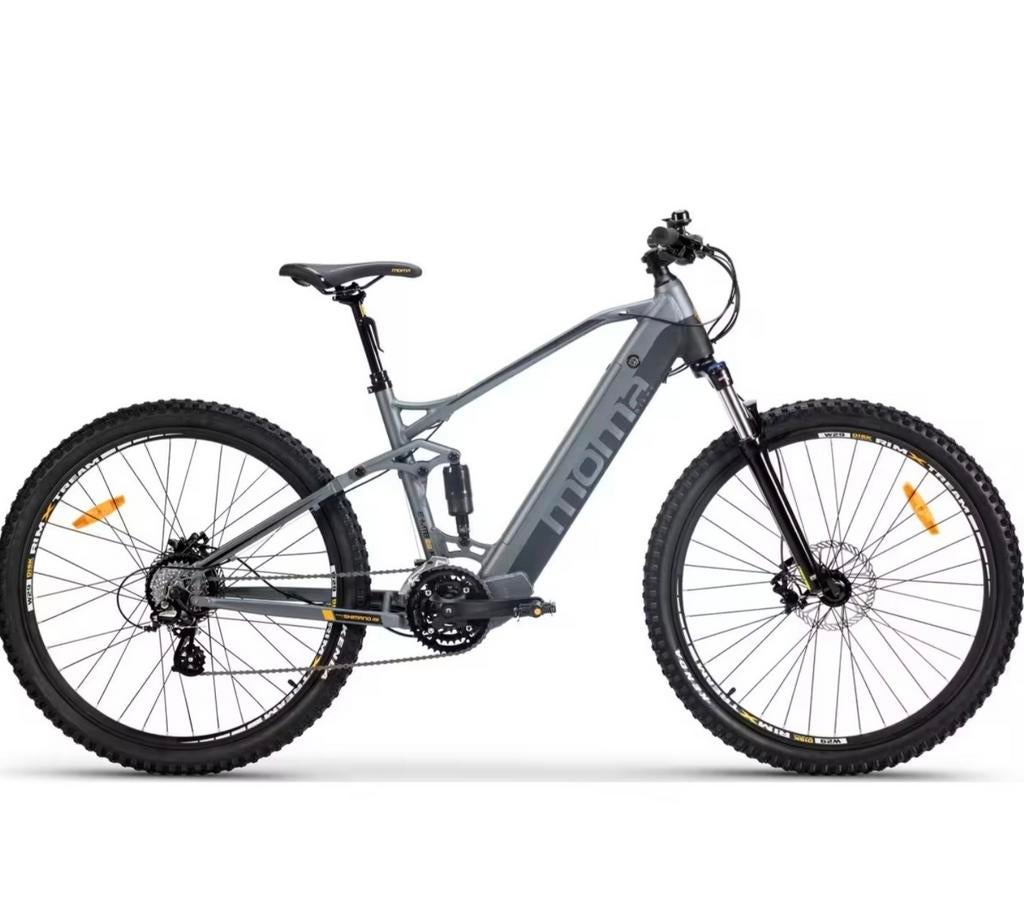 Moma Bikes E-MTB 29" met volledige vering, Fietsen en Brommers, Elektrische fietsen, Ophalen, Zo goed als nieuw, 50 km per accu of meer