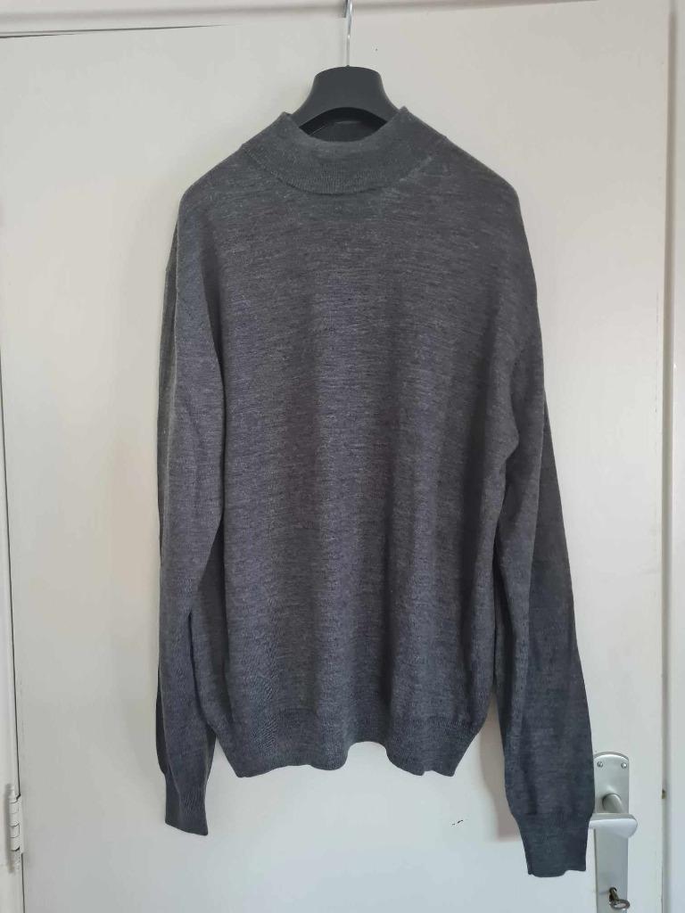 Pull col montant de marque L'Homme Moderne. Taille XL, Gris, Taille 56/58 (XL), Comme neuf, L'Homme Moderne