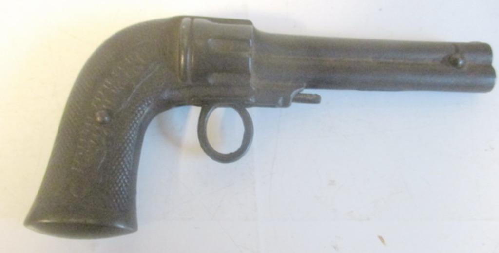 antiek gietijzeren speelgoed pistool  peashooter, Antiek en Kunst, Verzenden