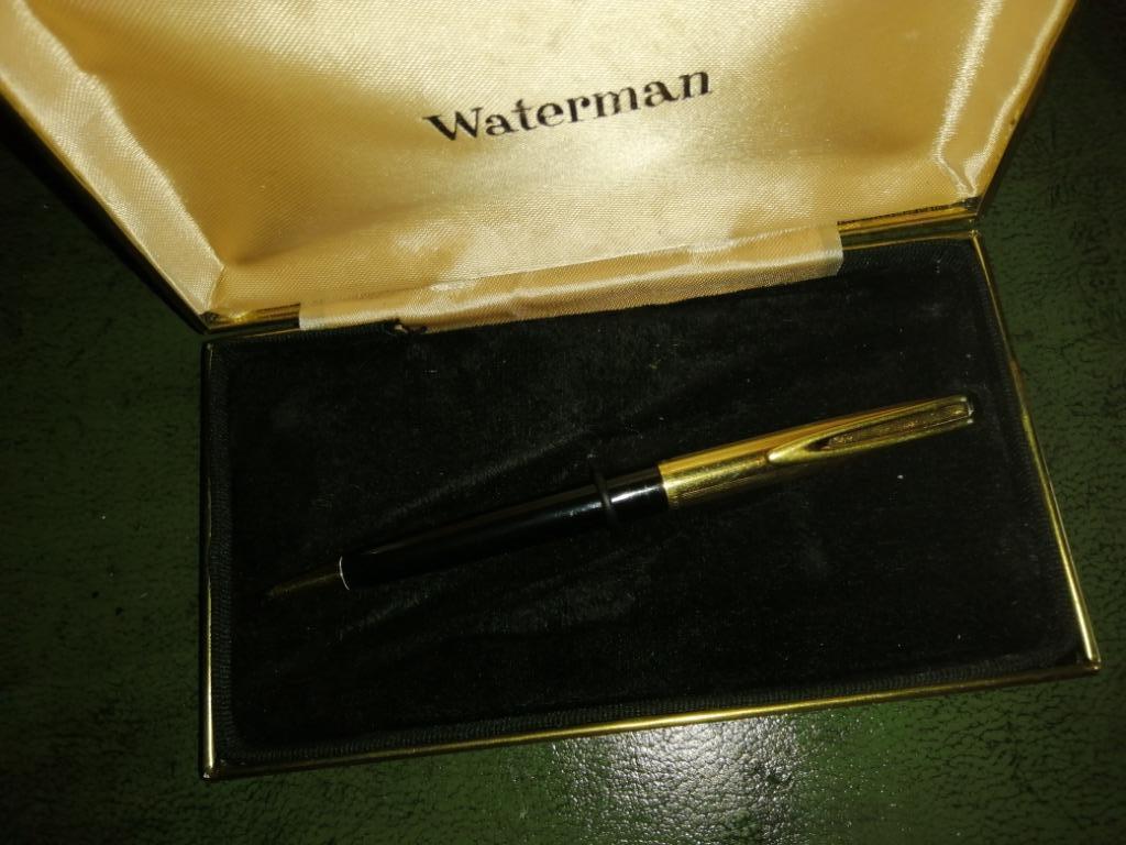 Stylo à bille Waterman 1965 poinçon or, Collections, Enlèvement ou Envoi, Avec boîte, Waterman, Comme neuf