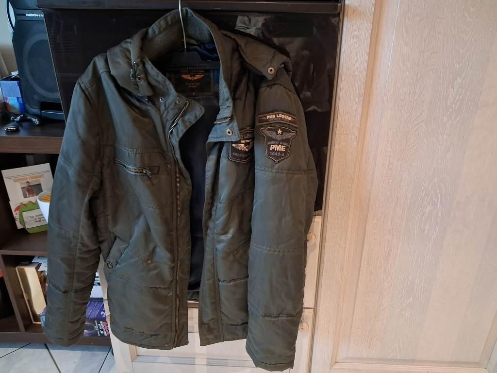 Winter jas met kap groen merk PME Legend – maat s, Kleding | Heren, Ophalen of Verzenden, PME Legend, Gedragen, Groen
