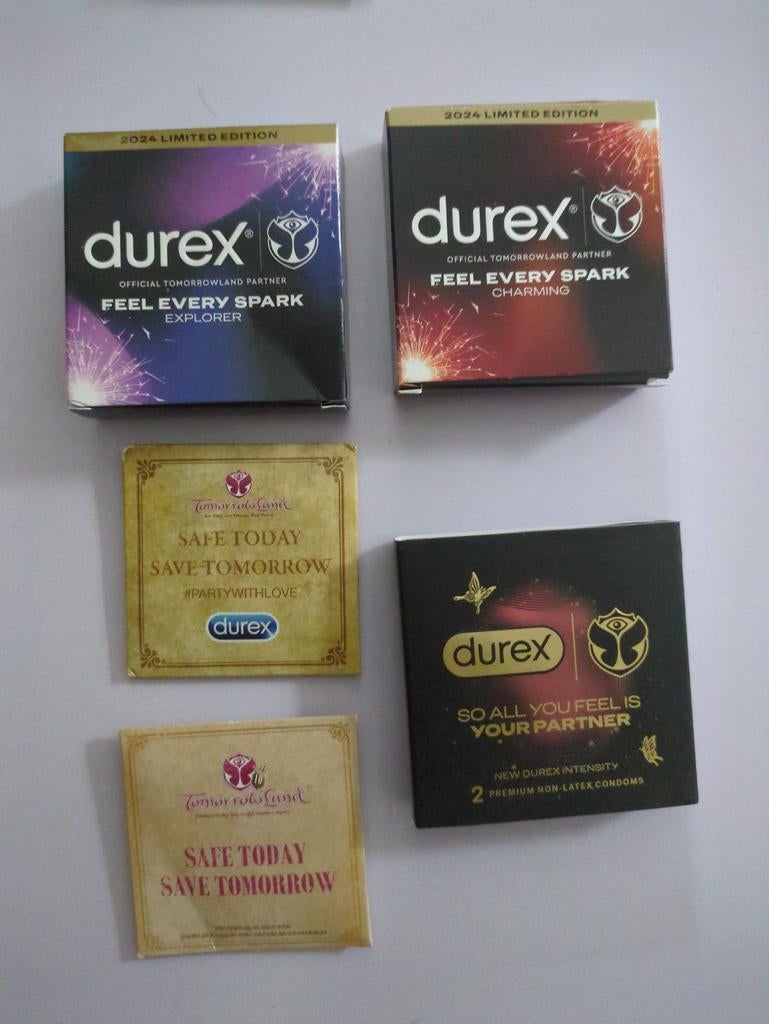 Préservatifs Tomorrowland édition limitée '14 - '15 - '24 -, Bijoux, Sacs & Beauté, Enlèvement ou Envoi