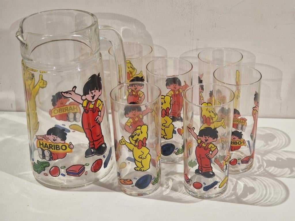 Haribo karaf met 6 glazen in verpakking door luminarc, Ophalen of Verzenden, Nieuw, Gebruiksvoorwerp