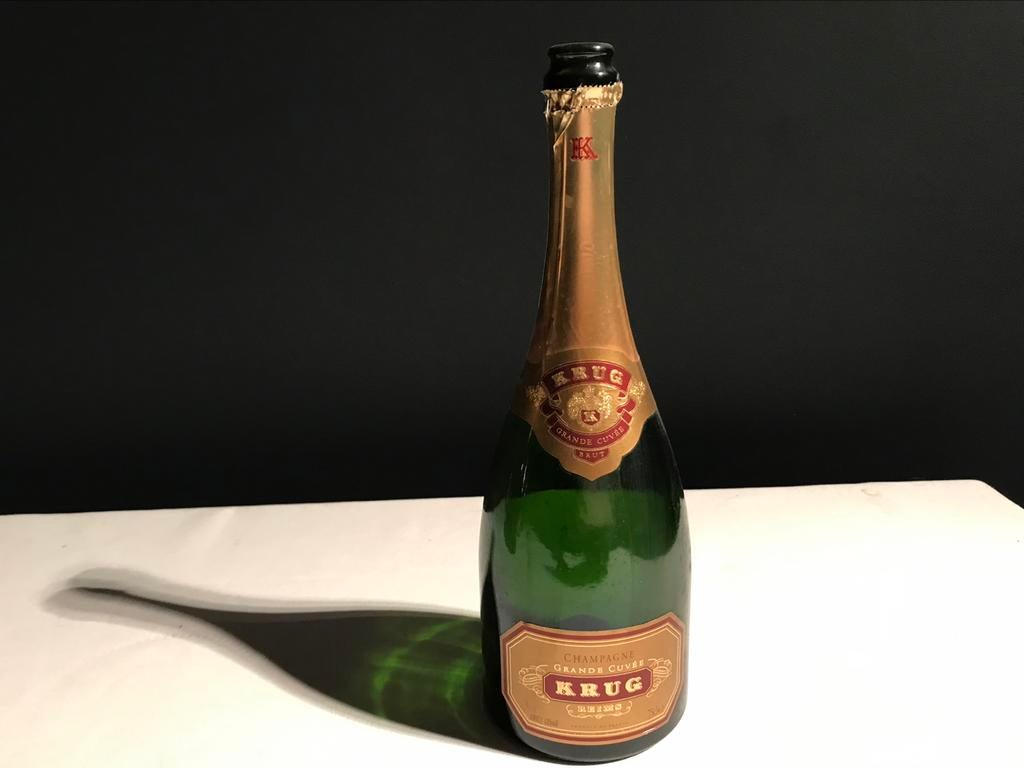Lege fles Champagne Krug, Verzamelen, Wijnen, Ophalen of Verzenden, Zo goed als nieuw