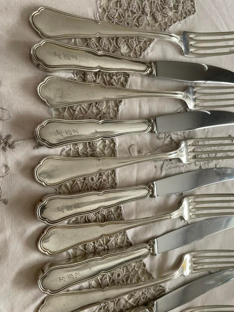 Couverts Galand en métal argenté modèle 100 Spatours, Enlèvement ou Envoi