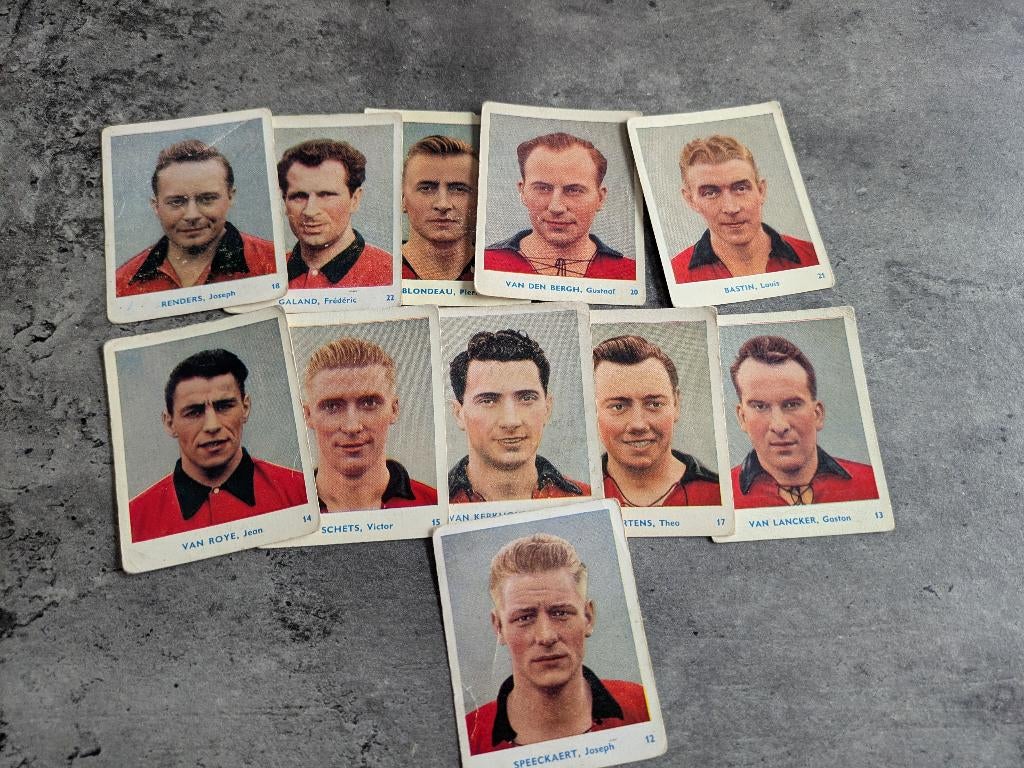 Voetbal BELGIAN CHEWING GUM 1951/52 R.DARING C  PRENTEN 11X, Ophalen of Verzenden