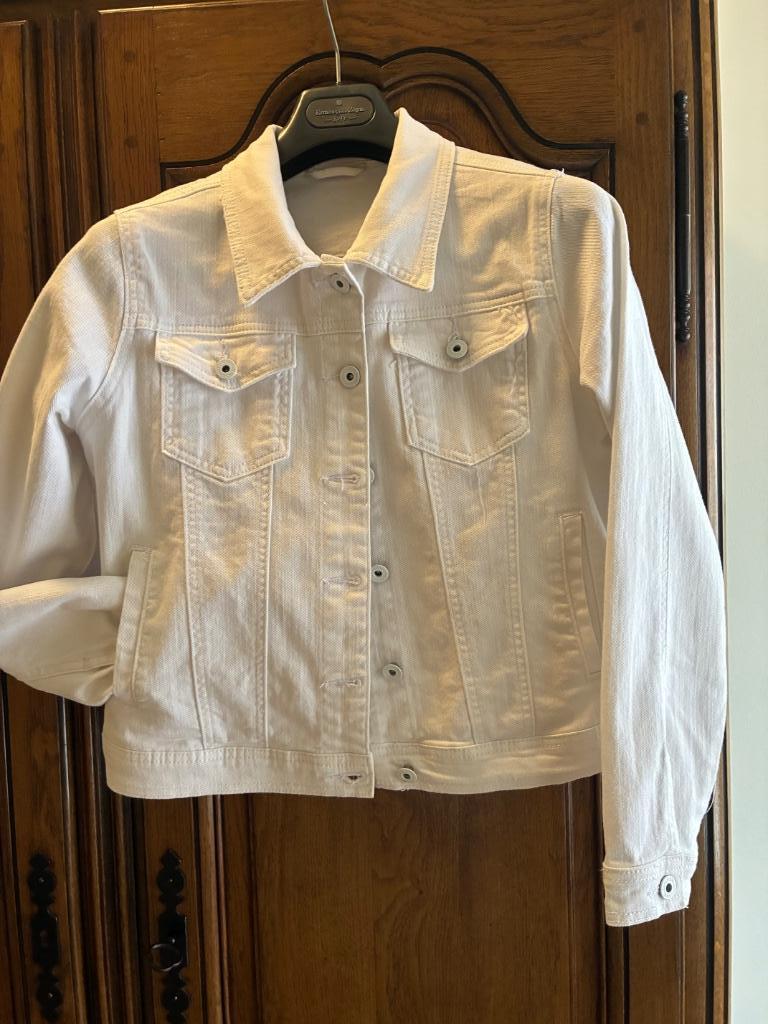 Wit jeans vest NIEUW, Maat 38/40 (M), Wit, Nieuw, Ophalen of Verzenden